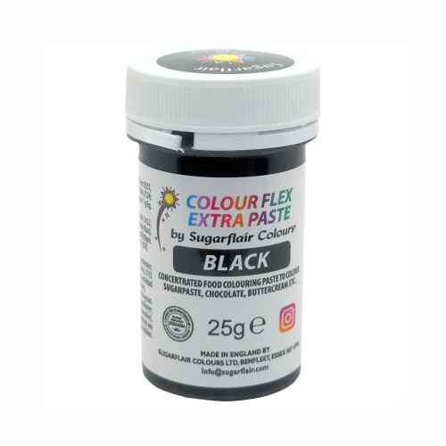 copy of Sugarflair Colourflex Pastel EXTRA Black - čierna