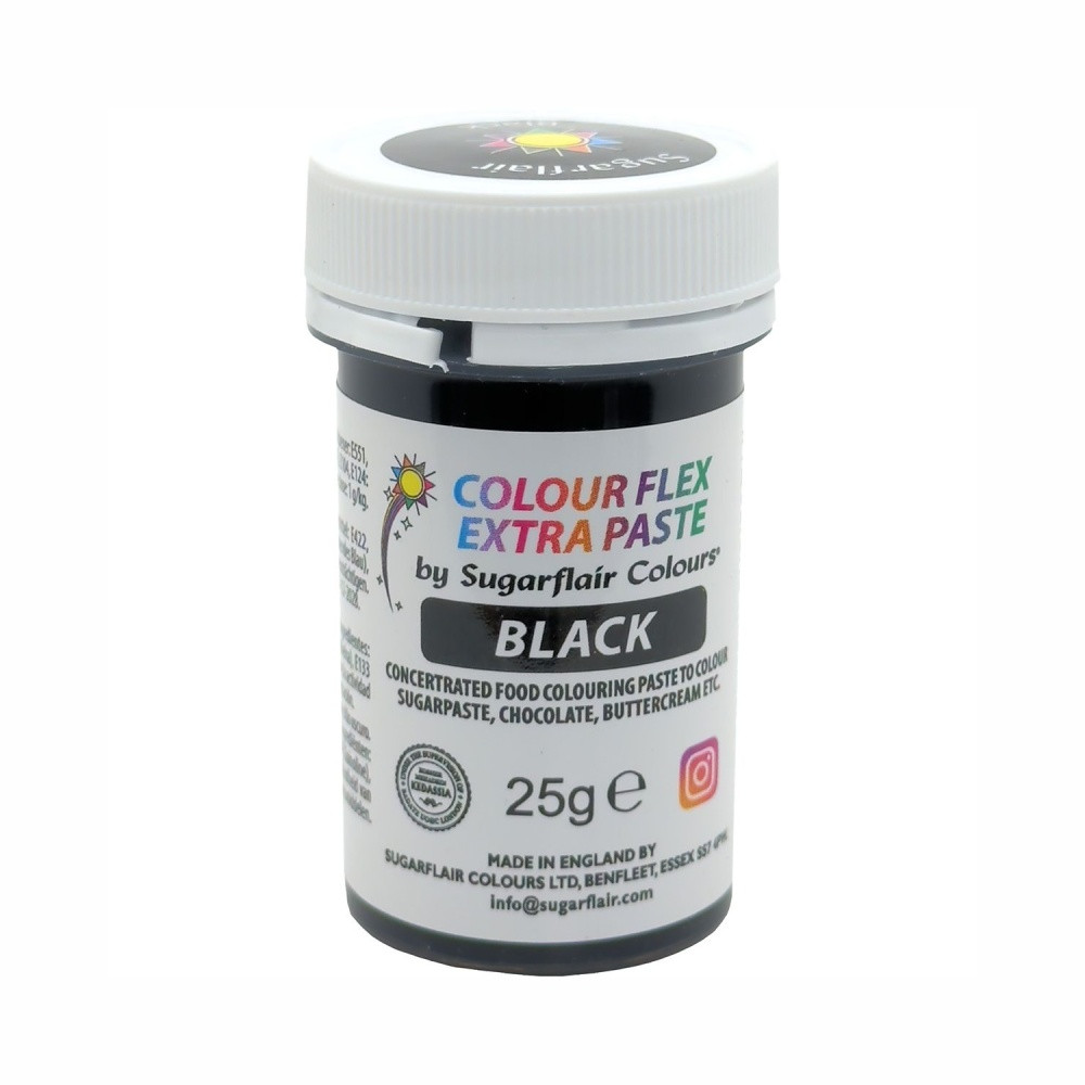 Sugarflair Colourflex Pastel EXTRA Black - black