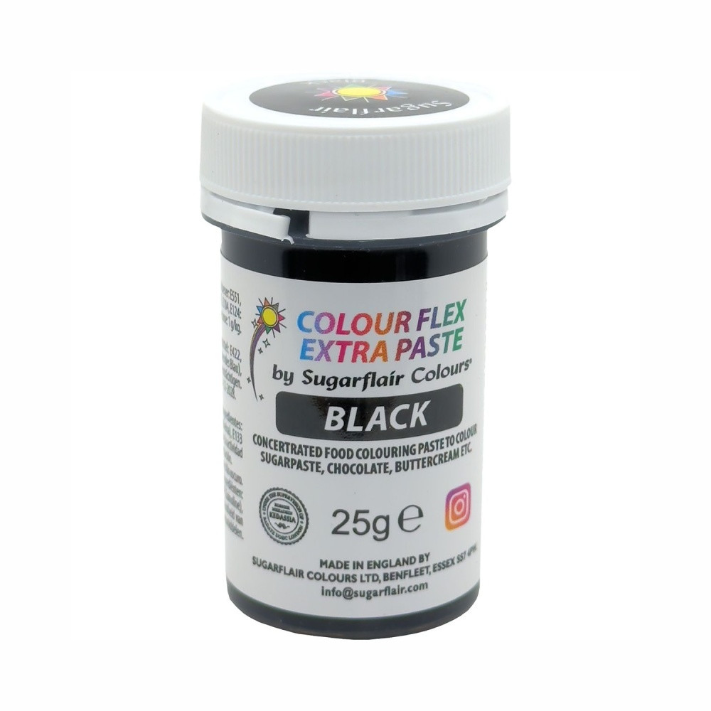 Sugarflair Colourflex Pastel EXTRA Black - černý