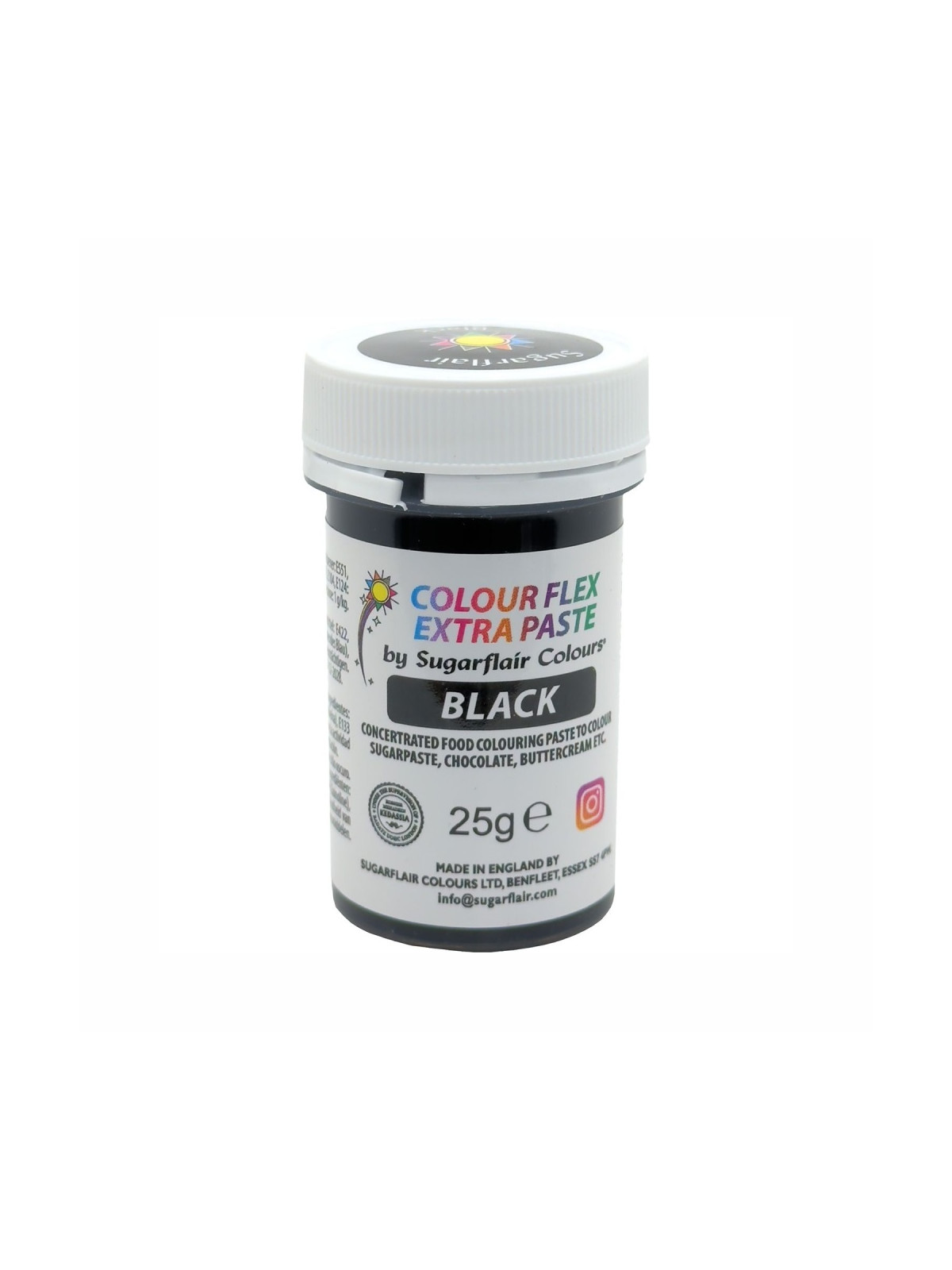 copy of Sugarflair Colourflex Pastel EXTRA Black - čierna