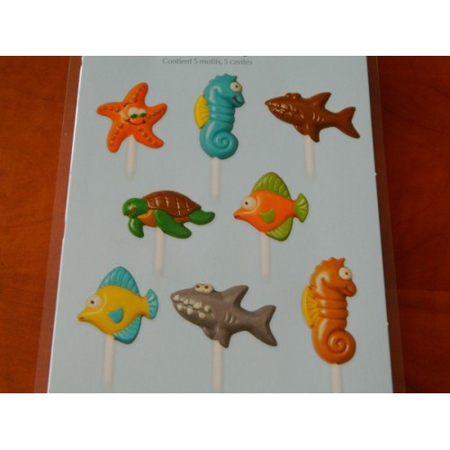 Chocolate Lollipop Mold - Sea Creatures