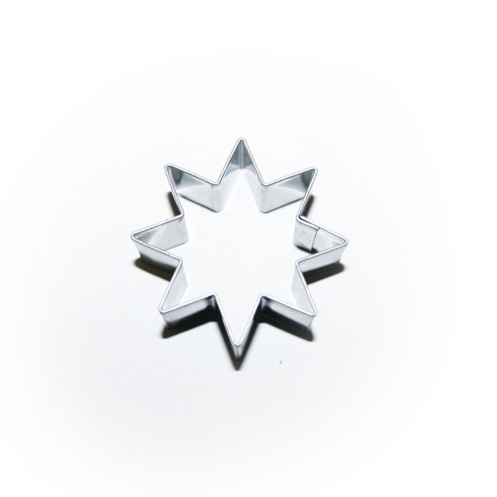 Stainless steel cookie cutter - 8-pointed star 60mm