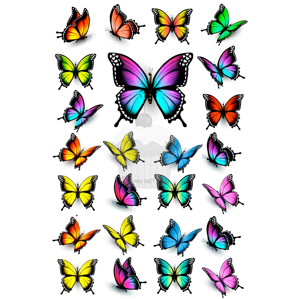 Jedlý papír "Motýli 6" - A4