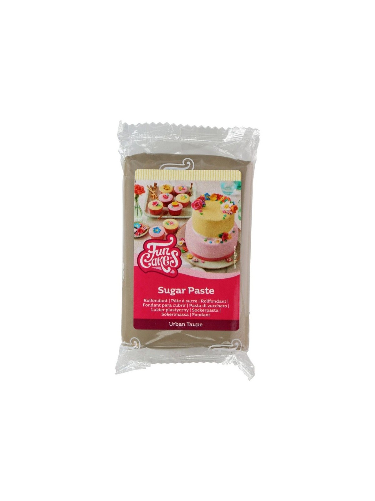 DISCOUNT: FunCakes Rolled Fondant Icing Urban Taupe - brown 250g