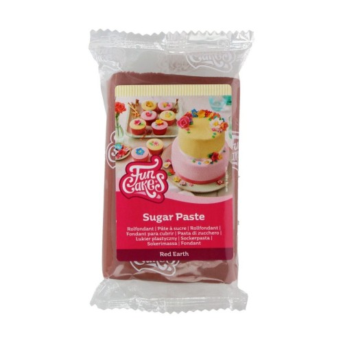 DISCOUNT: FunCakes Rolled Fondant Red Earth - red 250g