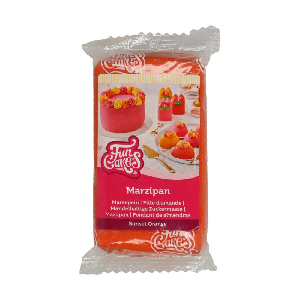 SLEVA:  FunCakes Marcipán Sunset Orange - oranžový   - 250g