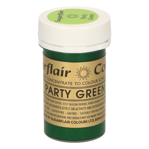 Sugarflair gel color - green - Party Green 25g