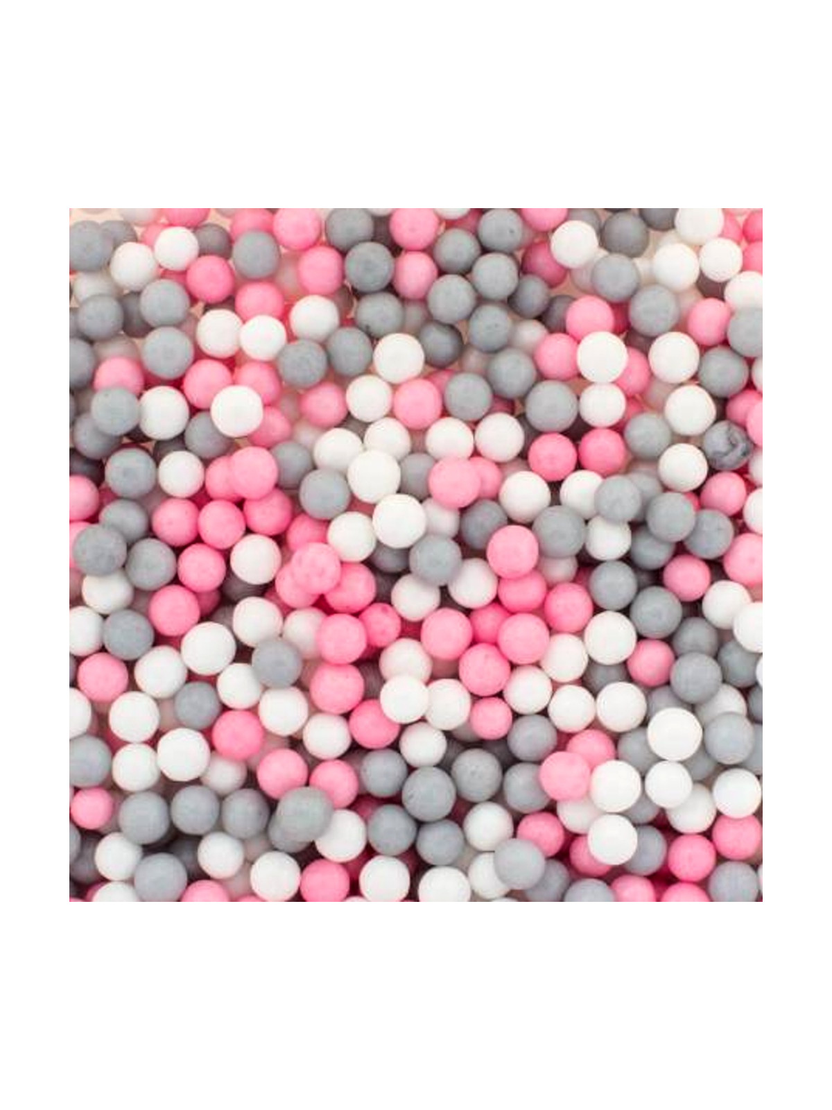 Sugar pearls 5mm - pink/grey/white - 50g