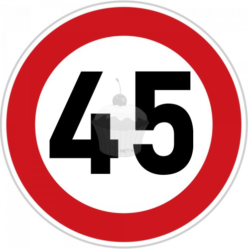 Jedlý papier "Narodeniny 45" zákazová značka A4
