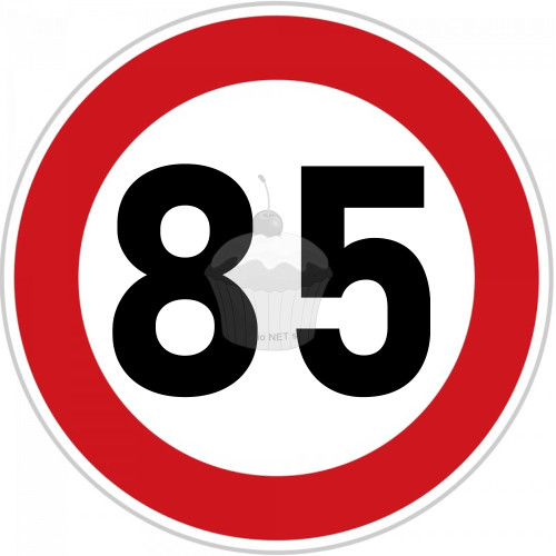 Papier jadalny  "85 urodziny" Znak zakazu A4