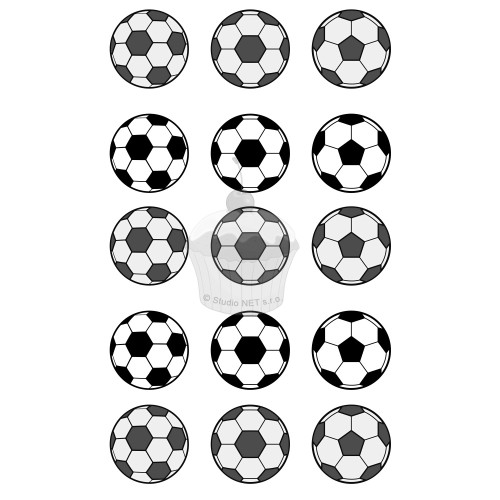Jedlý papír "Fotbalové míče malé" A4
