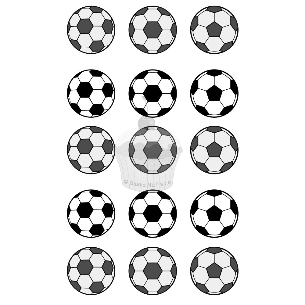 Jedlý papier "Futbalové loptičky malé" A4