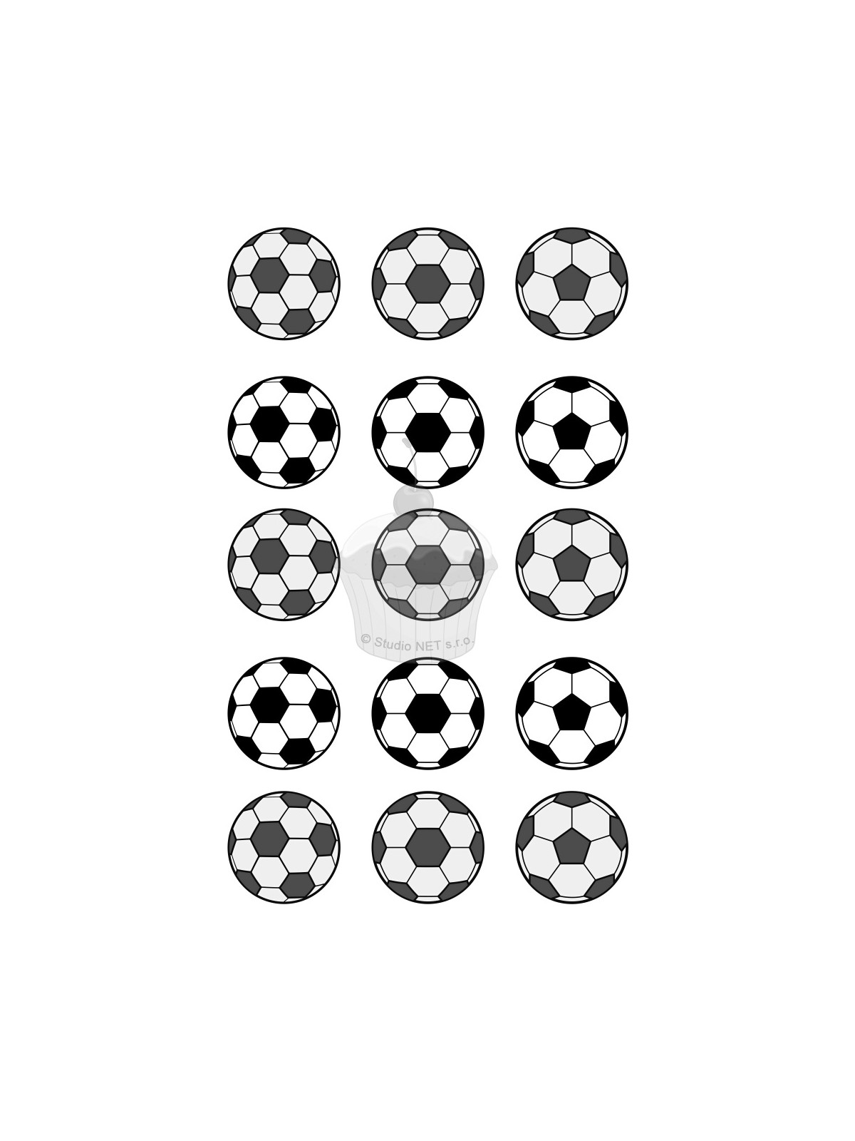 Edible paper "Soccer balls small" A4