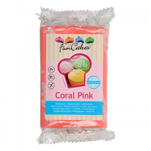 DISCOUNT: FunCakes Rolled Fondant Coral Pink - 250g