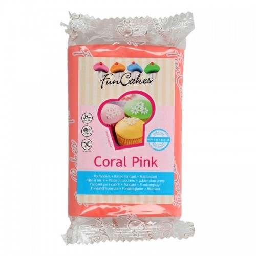 SLEVA: FunCakes potahový fondán Coral Pink - růžová 250g