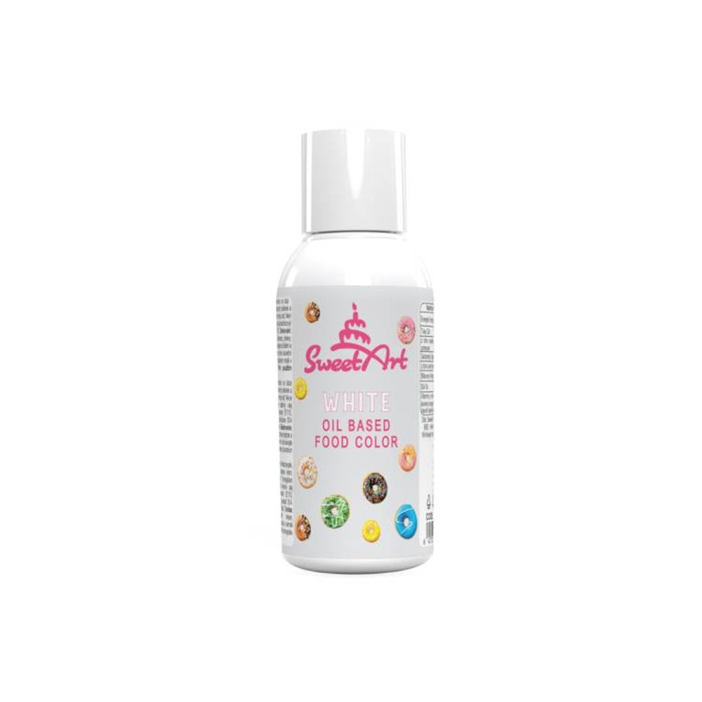 SweetArt - barva do čokolády tekutá White - bílá 50g