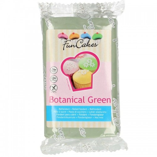 DISCOUNT: FunCakes Rolled Fondant Icing Botanical Green - Green 250g.