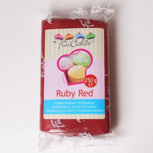 RABAT: FunCakes masa cukrowego do dekoracji - Ruby Red - rubinowy - 250g.