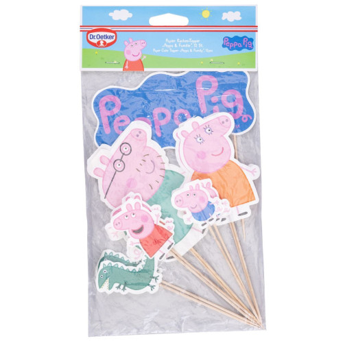 Dr. Oetker - paper decoration - picks - Peppa Pig and friends - 12 pcs