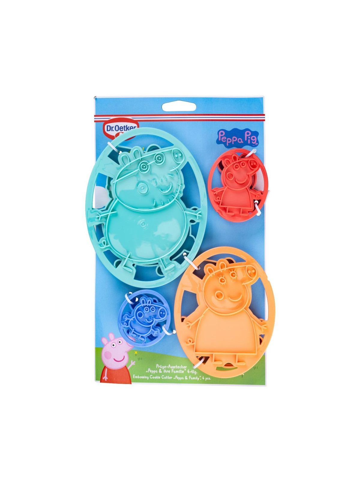 Dr.Oetker - embossing cookie cutter - Peppa Pig & Family - 4pcs