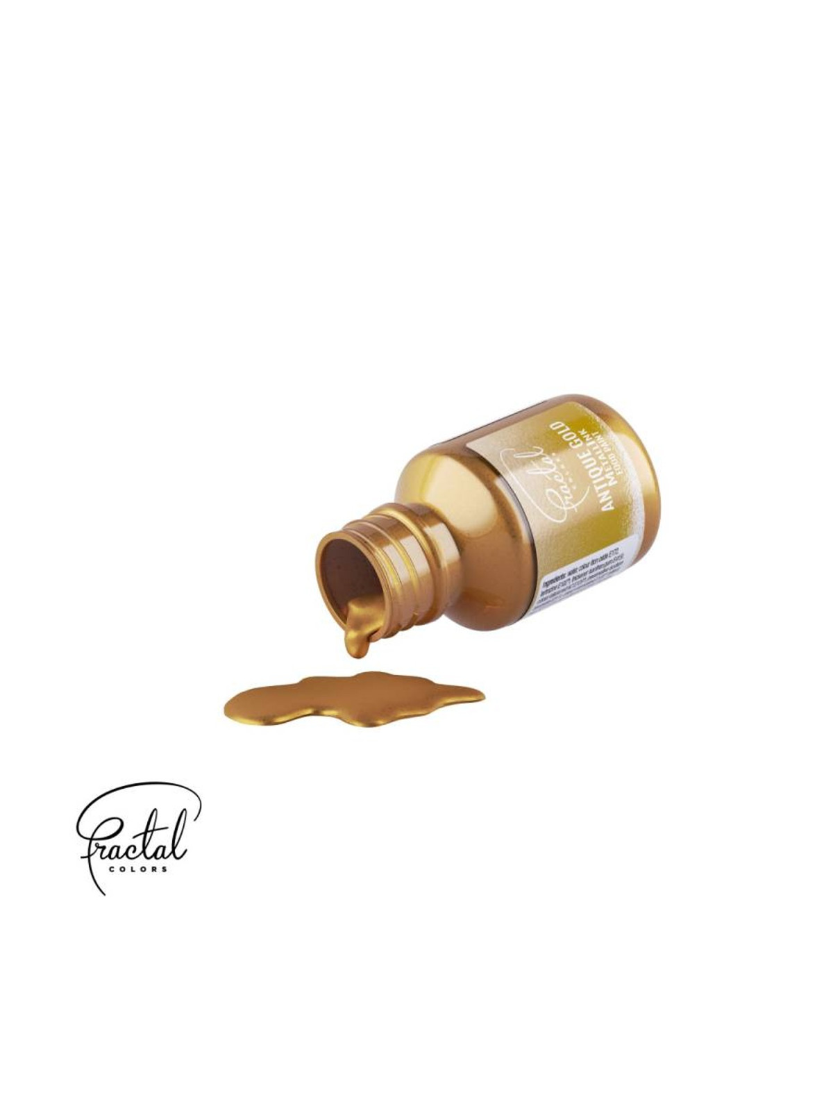 Flüssige Perlenfarbe Fractal - paint - Antique Gold 30ml