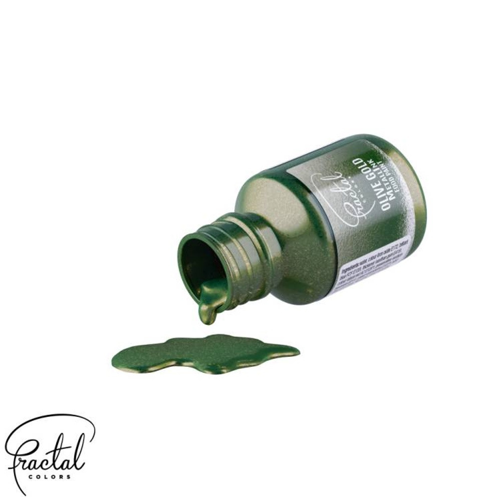 Farba perłowa w płynie Fractal - paint - Olive Gold 30ml