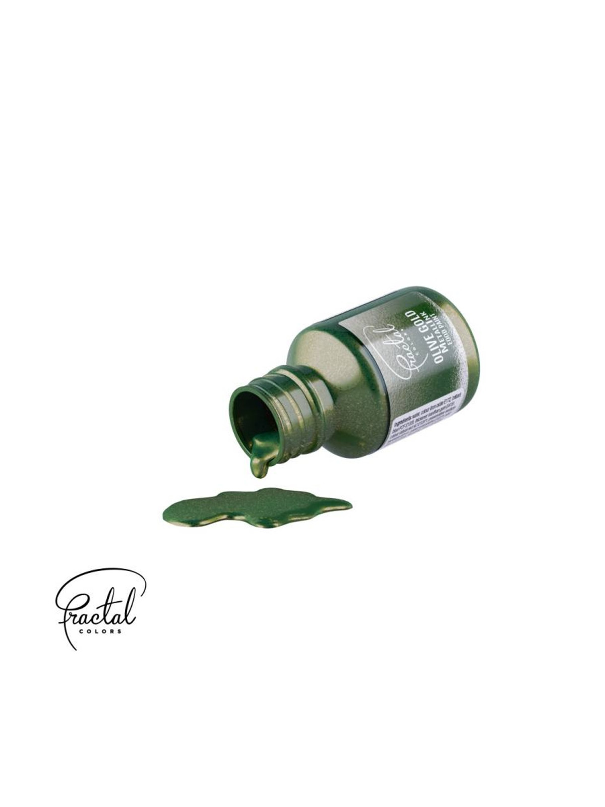 Flüssige Perlenfarbe Fractal - paint - Olive Gold 30ml