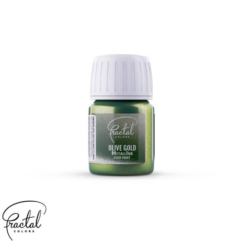 Perleťová farba tekutá Fractal - paint - Olive Gold 30ml