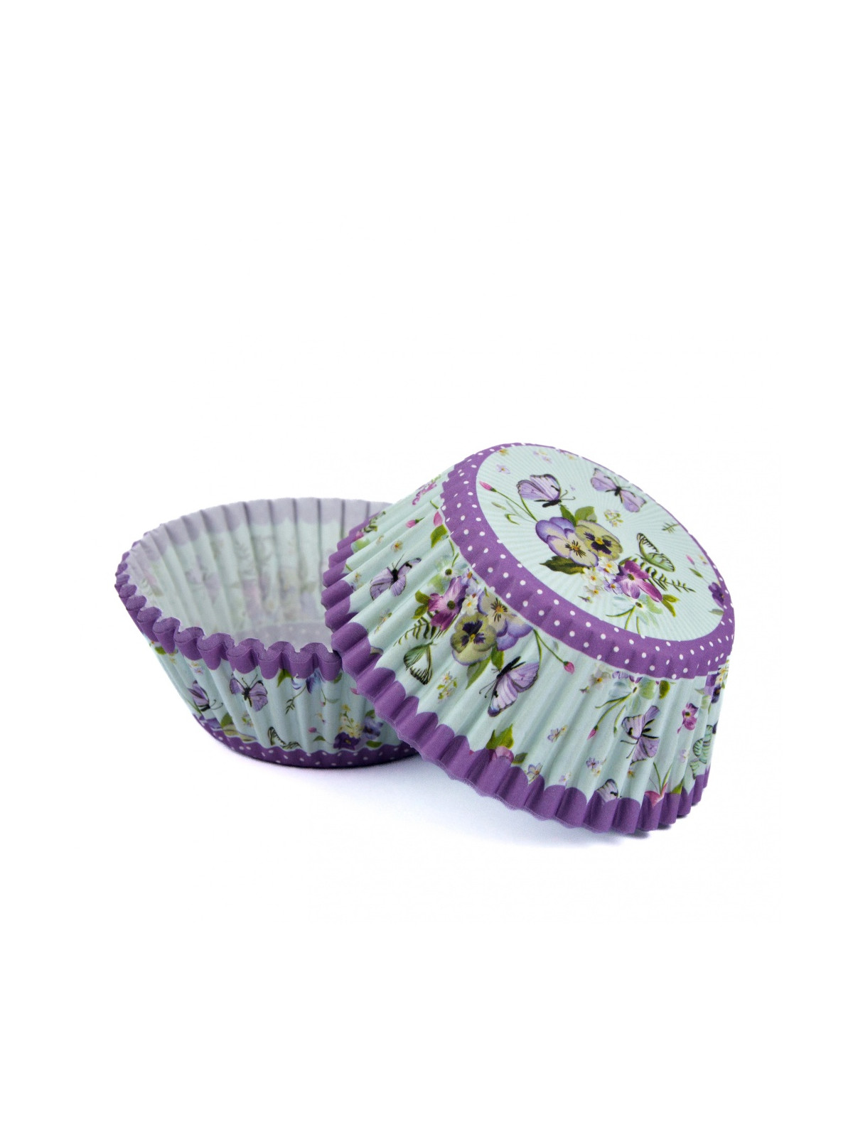 Pastry baskets - violets - 50 pcs