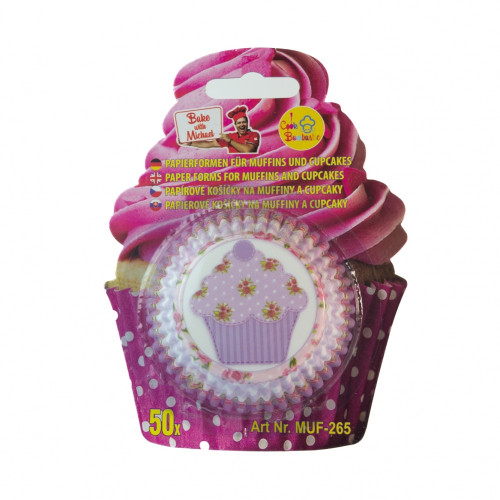 Muffinförmchen - violetter Muffin - 50 Stück