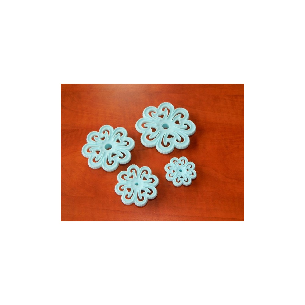 Set of cookie cutters - lace four-leaf clover