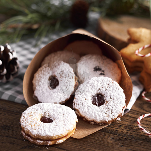 Mischung für Linzer Plätzchen - 500g.