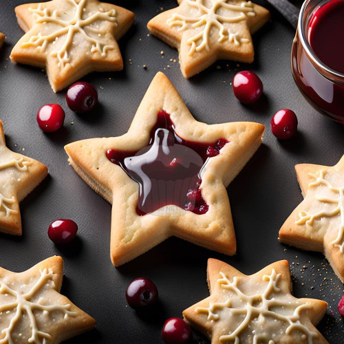 Foremka do ciastek ze stali nierdzewnej - Gwiazda z gwiazdą w środku - 5-ramienna - 6cm