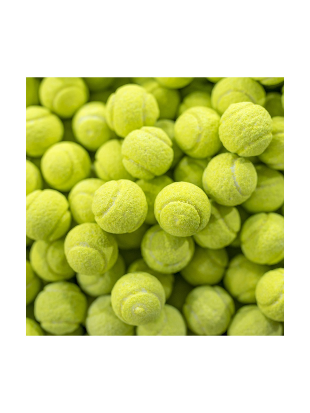 Guma do żucia Piłki Tenisowe - Smak Cytrynowy - 50g/10szt.