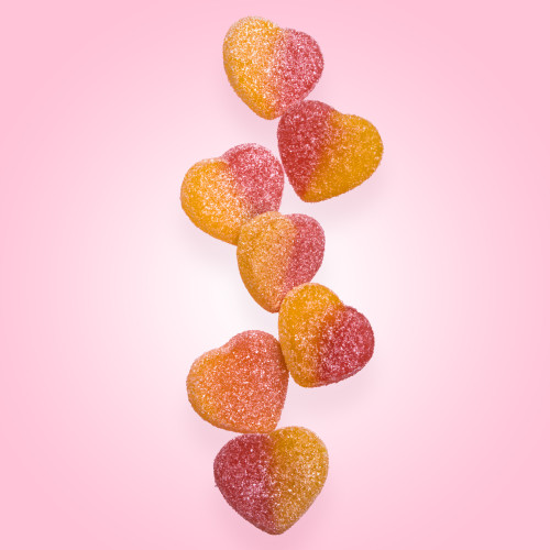 Jelly - peach hearts - 200g