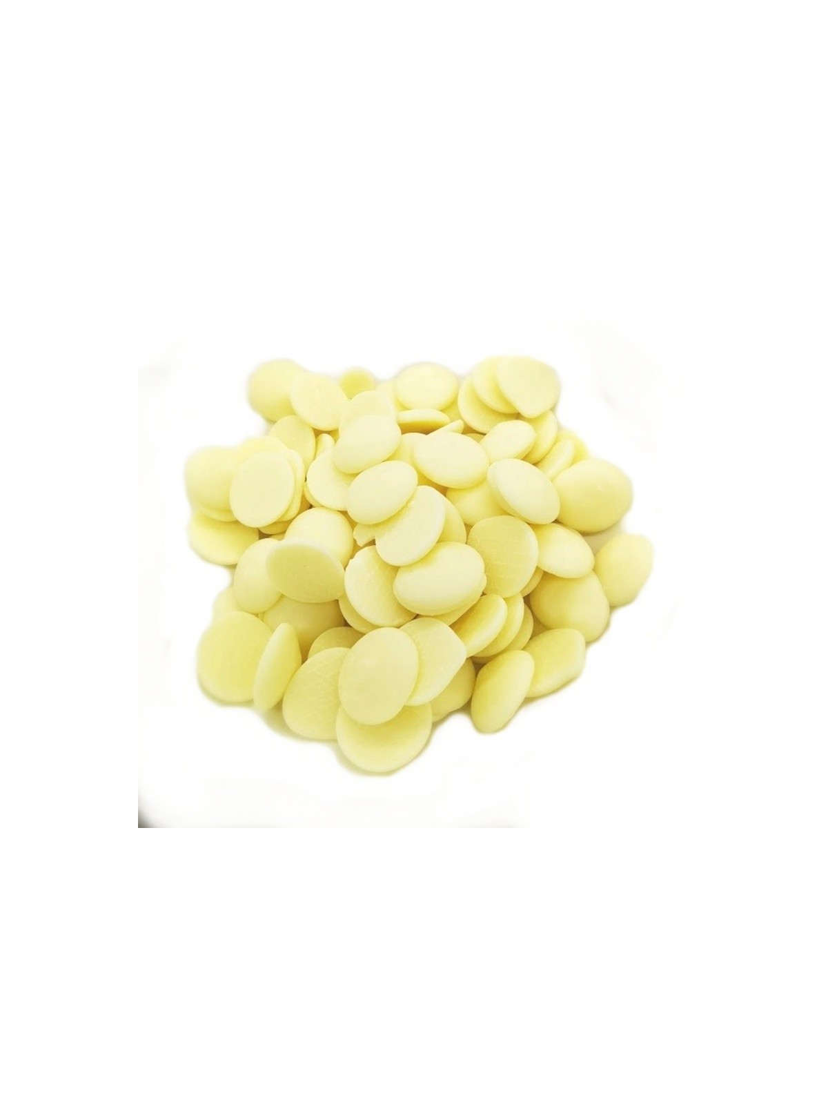 Weiße Schokolade stücke - white discs - 250g