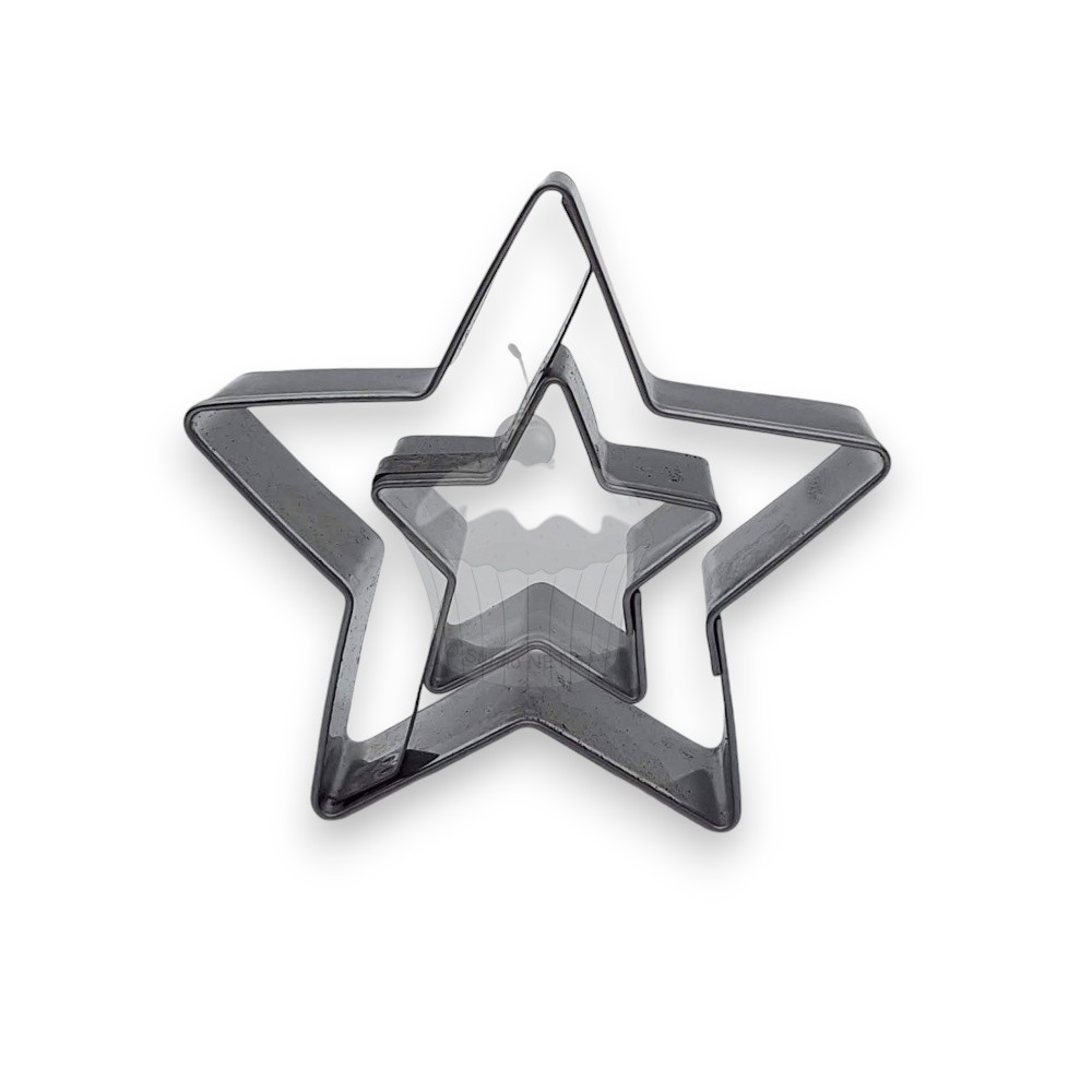 Stainless Steel Cookie Cutter - Star with Center Star 5 Points - 6cm