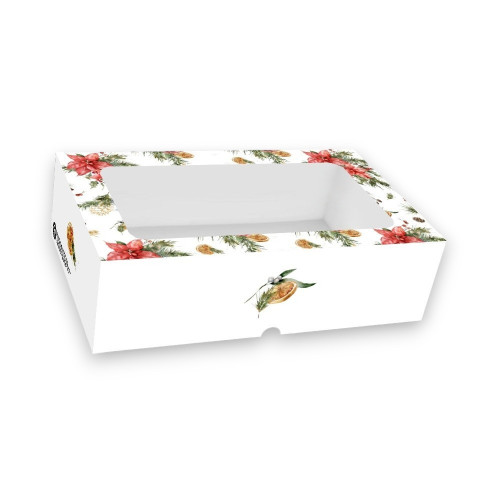 Boxes for Christmas cookies - Poinsettia - 25 x 15 x 7cm