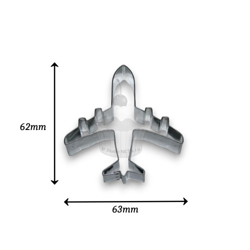 Stainless steel cookie cutter - transport airplane