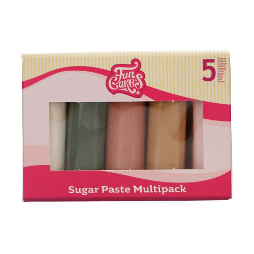 FunCakes Multipack roll Fondant Shimmering Garden – Sparkling – 5 x 100 g