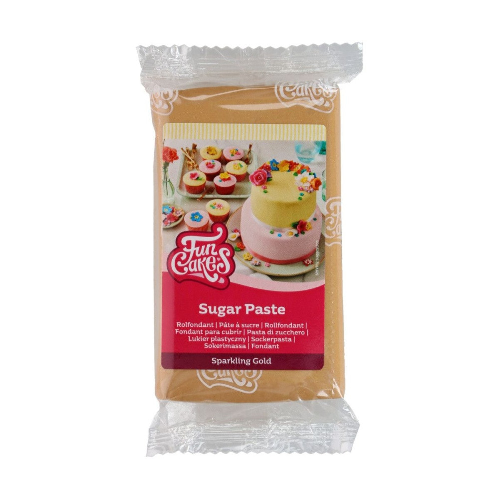 FunCakes sugar paste  Sparkling Gold - 250g