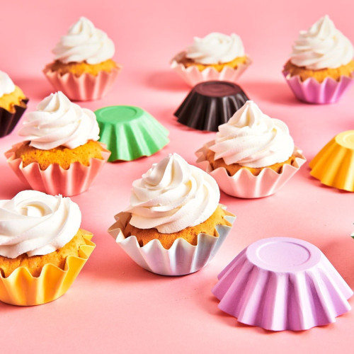 FunCakes Baking Cups massiv - pastel Gelb - 48 Stk