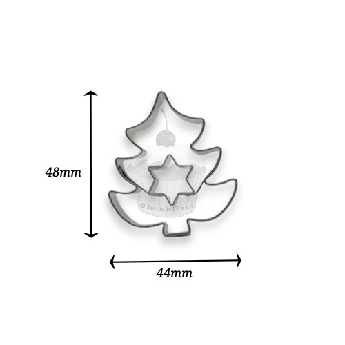 Foremka do ciastek - Świerk + gwiazda 4,8 cm