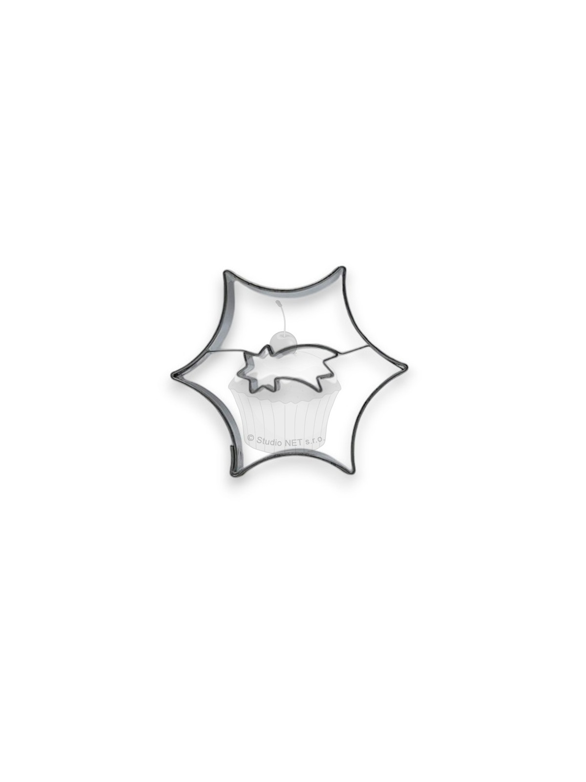 Cookie Cutter - Round Star + comet 5,5cm