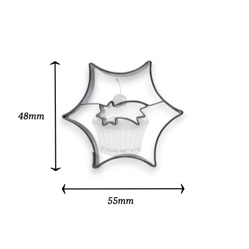 Cookie Cutter - Round Star + comet 5,5cm