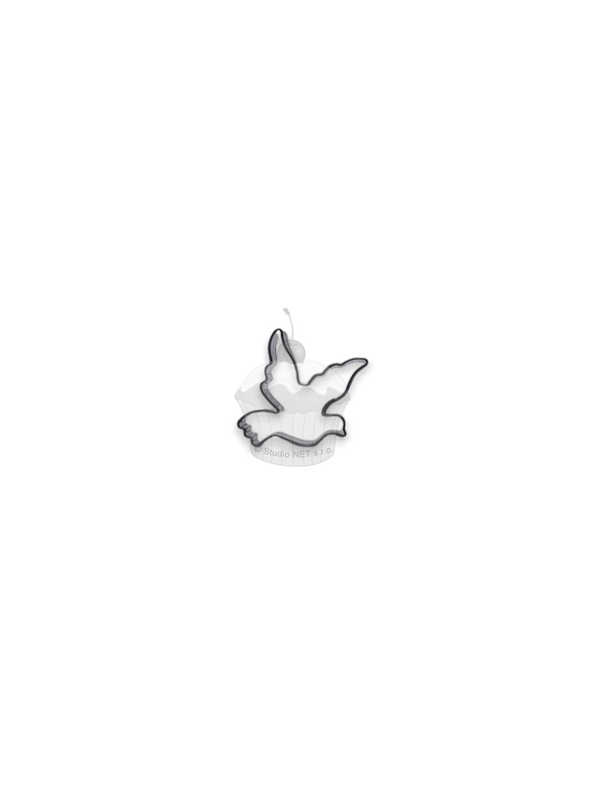 Stainless steel mini cookie cutter - dove - 3 cm