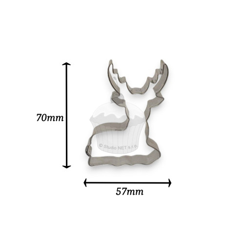 Stainless steel cookie cutter - deer II. - 7cm