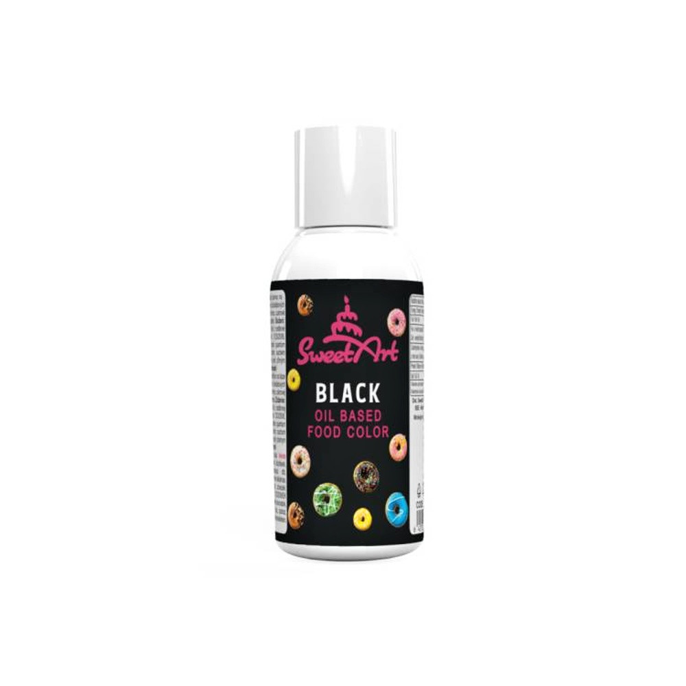 SweetArt - barva do čokolády tekutá Black - černá 50g