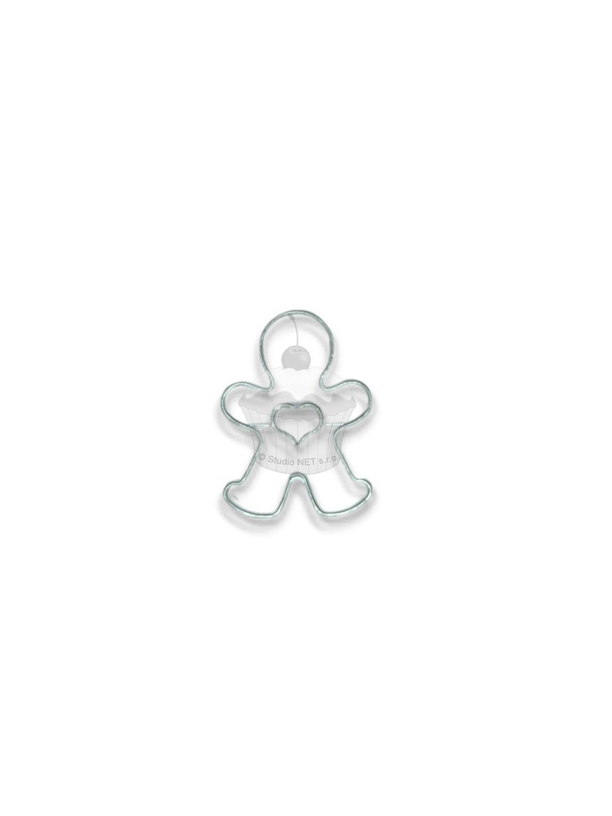 Cookie Cutter - Mr. Gingerbread Man + heart - 5cm