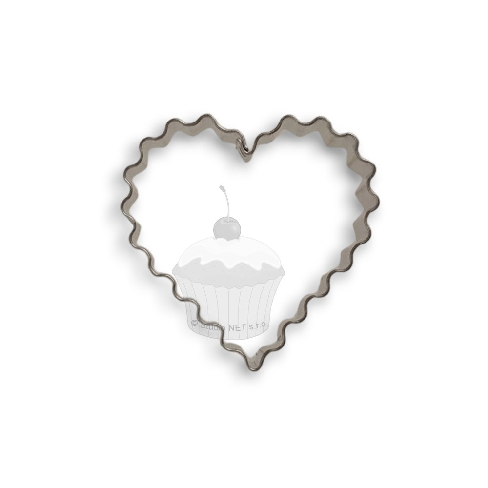 Cookie cutter - scalloped heart 5.8cm